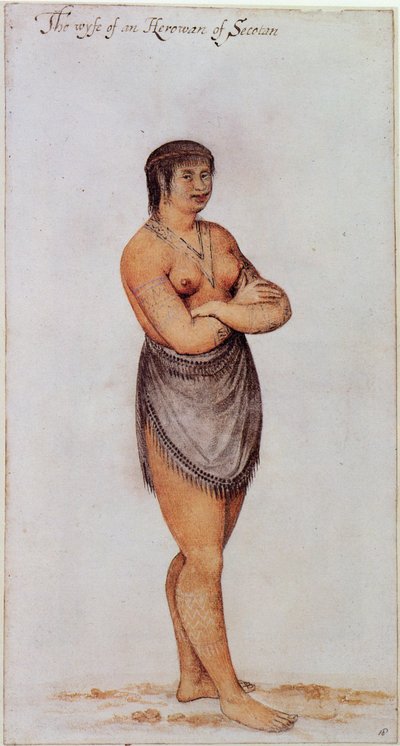 Indian Woman of Secoton by John White
